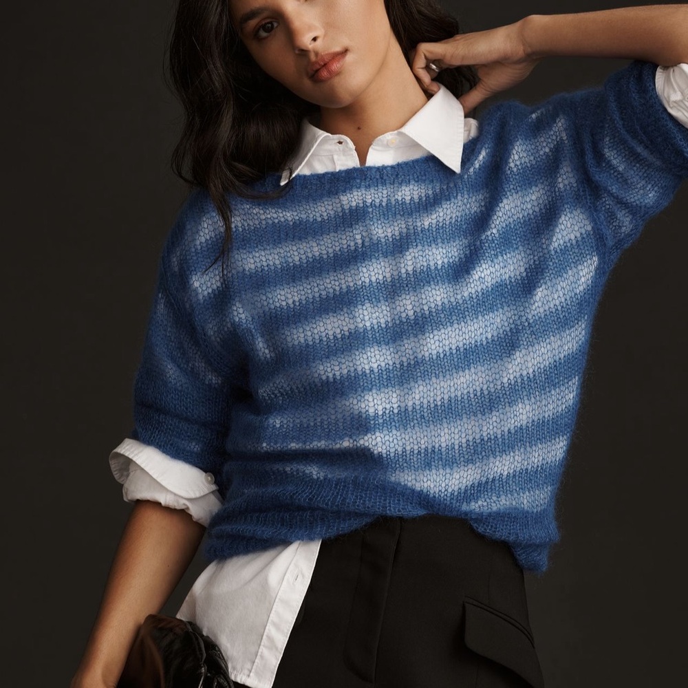 *Anthropologie Maeve Sheer Pullover Sweater - Picture 1 of 4